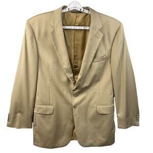 Jos A. Bank Mens Sports Coat Gordon Size 46 L 100% Wool Tan
